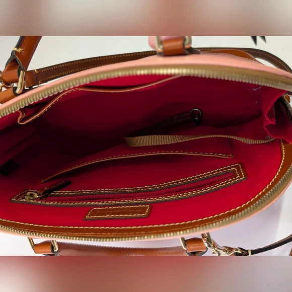 Dooney & Bourke Pink and Brown Satchel